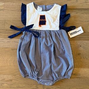AUBURN Blue and White Kids Romper 3T